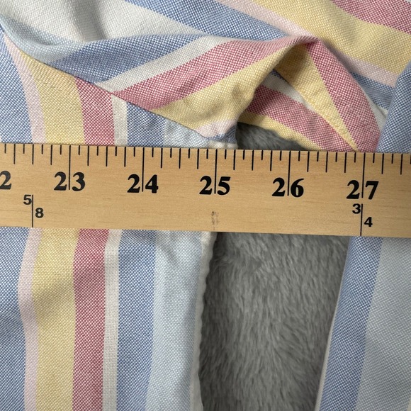 LL Bean Button Down‎ Shirt Women XL Multicolor Striped Pastel Top Blouse Classic - Picture 6 of 9